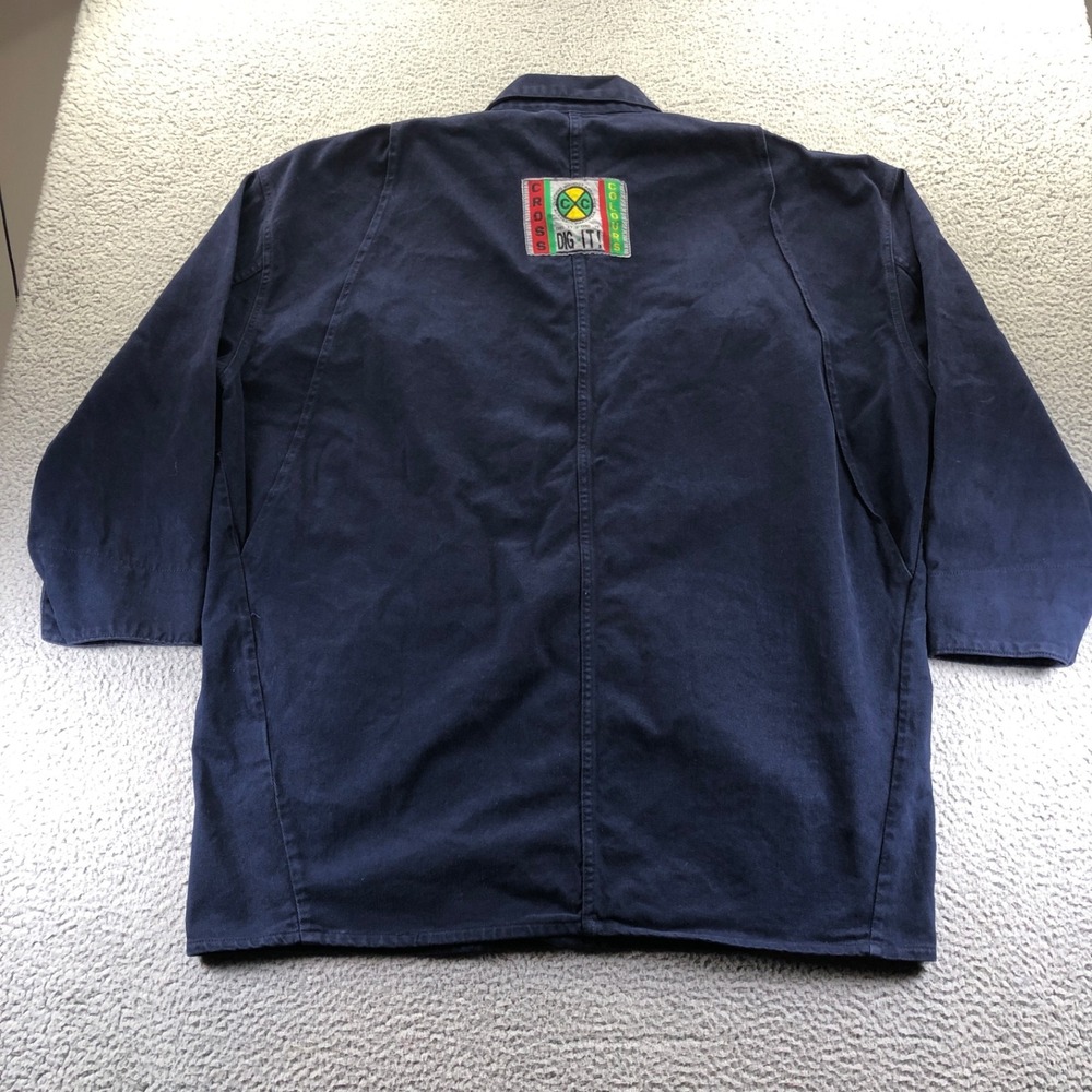Vtg Cross Colours Jacket Men 2 (31x36) Purple Baggy Oversized Chore 90s Rap Logo
